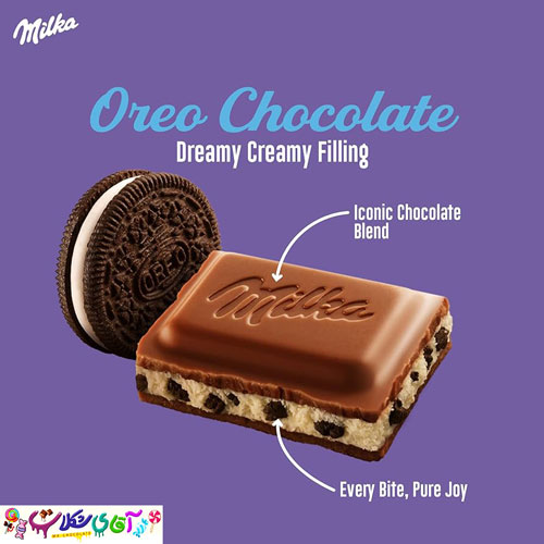 شکلات تخته ای اورئو خرد میلکا ترک 1 اورئو خرد میلکا