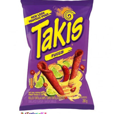 چیپس تاکیس فوئگو Takis Fuego جزو خوشمزه ترین و البته تند ترین چیپس های تاکیس هست. به طور کلی تمامی چیپس های تاکیس طعم تند و ترش دارد.