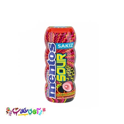 ادامس-منتوس-ترش-بادکنکی آدامس مغزدار منتوس مغزدار توت فرنگی ترش 30 گرم