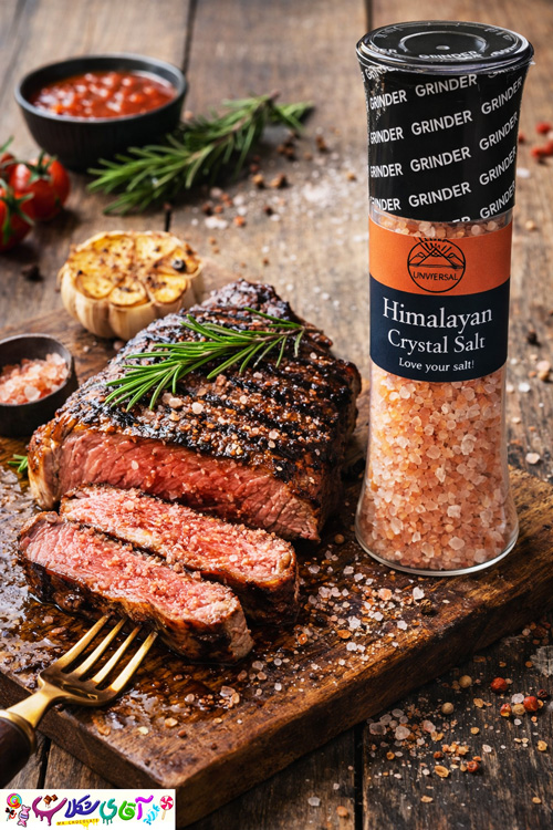 نمک صورتی هیمالیا یونیورسال 330 گرم 1 نمک صورتی هیمالیا یونیورسال 330 گرم